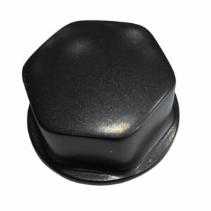 Image 1: Schmitt Marine Faux Center Nut Black w/1/2" & 5/8" M12 Base f/Cast Steering Wheels