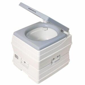 Image 1: Dock Edge Passport Potty Portable Toilet - Grey - 18L