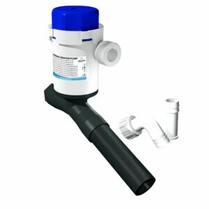 Image 1: Albin Group Cartridge Aerator Pump - 1100 GPH - 12V - Angled