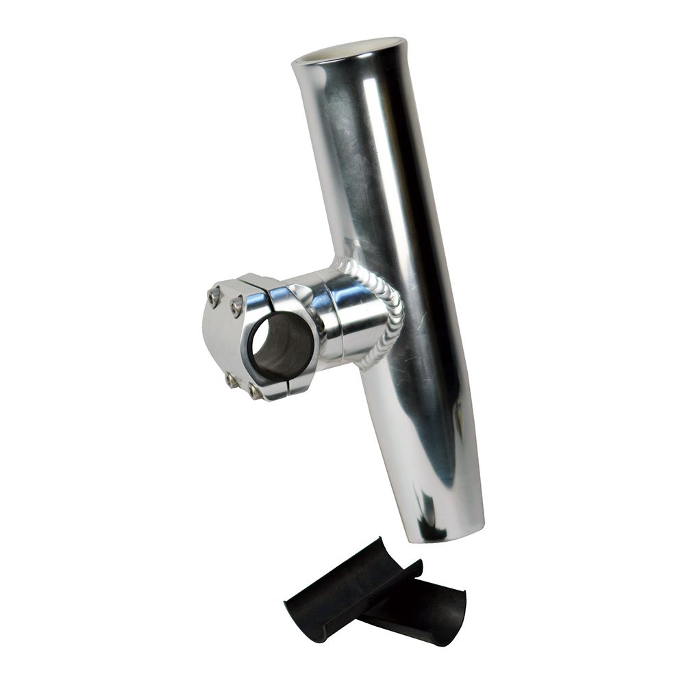 Image 1: C. E. Smith Adjustable Mid Mount Rod Holder Aluminum 7/8" or 1" w/Sleeve & Hex Key