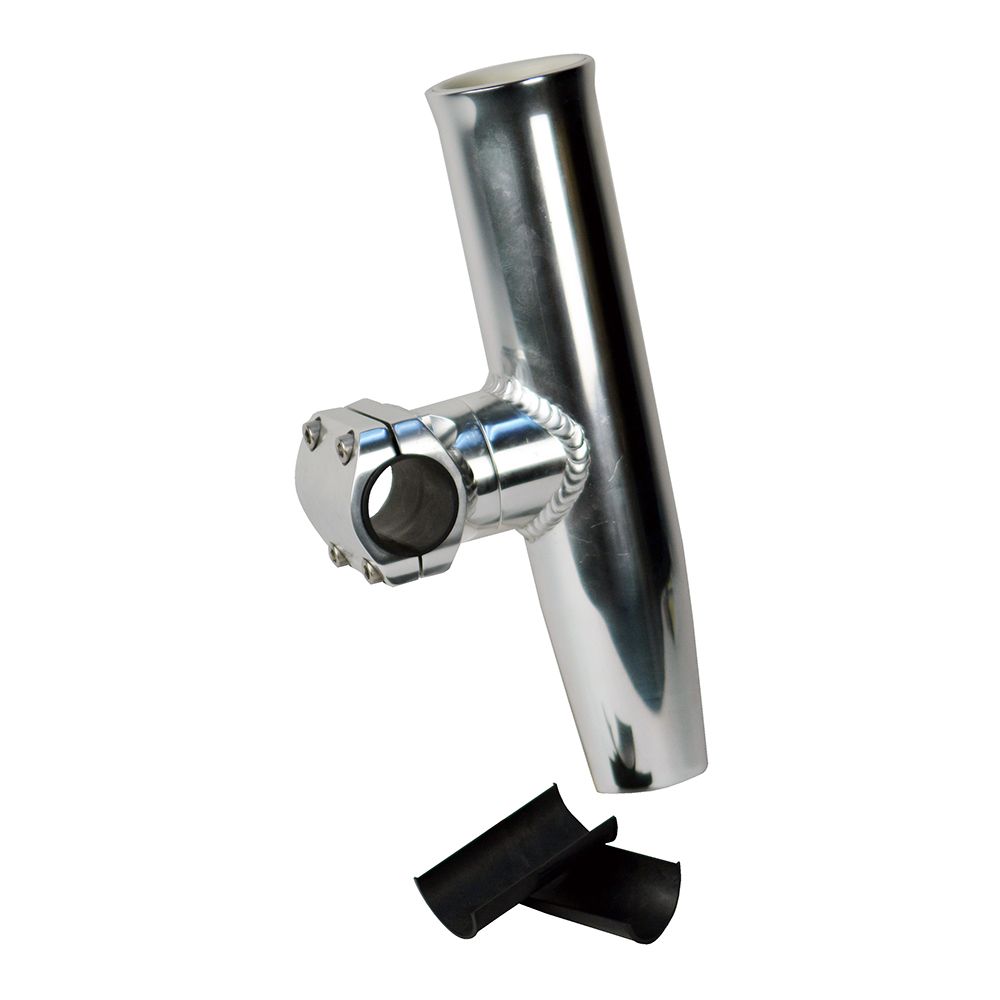 Image 1: C.E. Smith Adjustable Mid Mount Rod Holder Aluminum 1-1/4" or 1-5/16" w/Sleeve & Hex Key