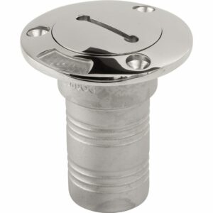 Image 1: Sea-Dog Stainless Steel Cast Hose Deck Fill Fits 1-1/2" Hose - Waste