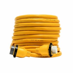 Image 1: Camco 50 Amp Power Grip Marine Extension Cord - 50' M-Locking/F-Locking Adapter