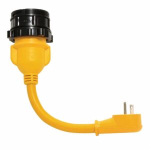 Image 1: Camco 15AM/30AF Power Grip Dogbone - Marine 12" 90M/F-Locking