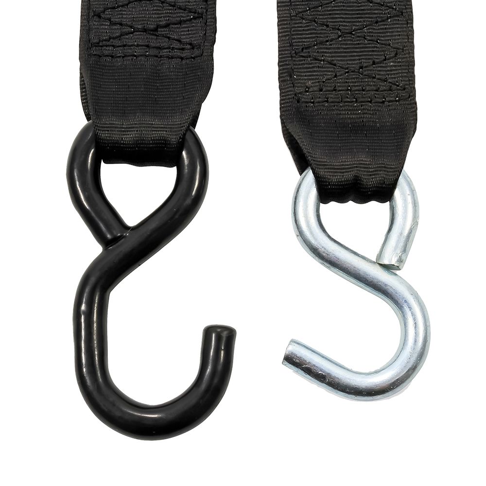 Image 5: Camco Retractable Tie Down Straps - 2" Width 6' Dual Hooks