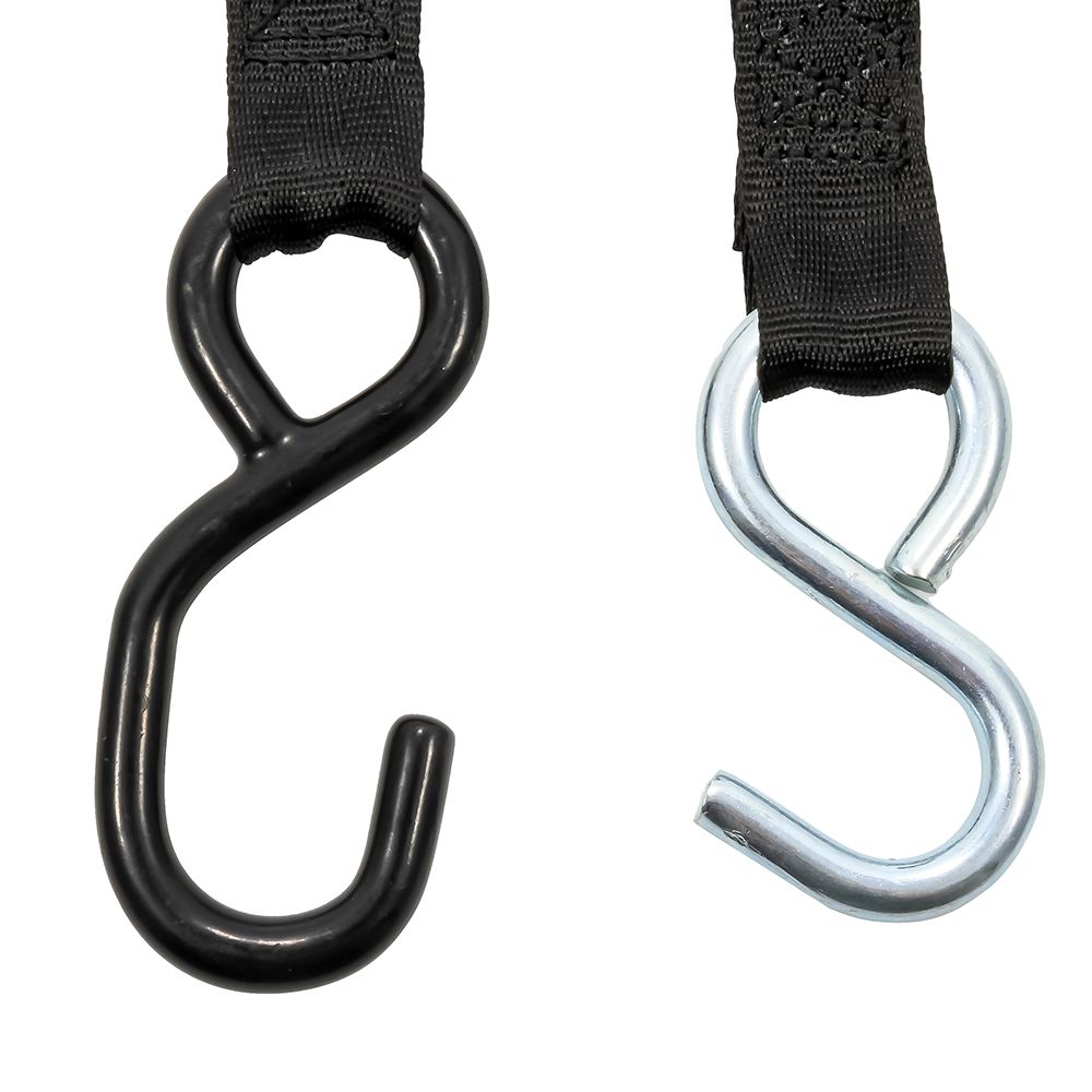 Image 5: Camco Retractable Tie-Down Straps - 1" Width 6' Dual Hooks