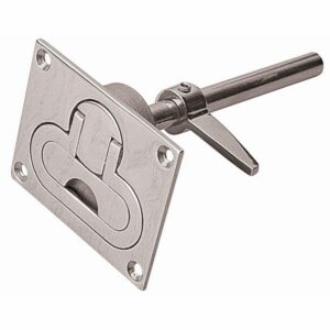 Image 1: Sea-Dog Cast Stainless Steel Handle/Latch - 3-3/4" x 3"