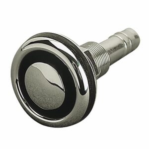 Image 1: Sea-Dog Stainless Steel Flush Mount Gas Tank Vent 5/8" Hose - Straight