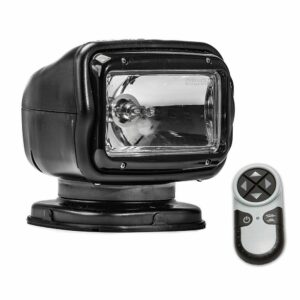 Image 1: Golight Radioray GT Series Permanent Mount - Black Halogen - Wireless Handheld Remote