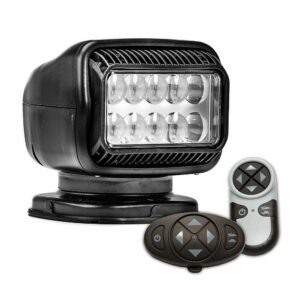 Image 1: Golight Radioray GT Series Permanent Mount - Black LED - Wireless Handheld & Wireless Dash Mount Remotes