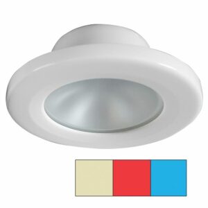 Image 1: i2Systems Apeiron A3120 Screw Mount Light - Red, Warm White & Blue - White Finish