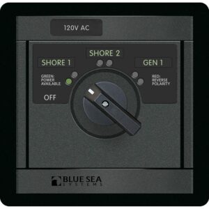 Image 1: Blue Sea 1482 120V AC Rotary 30A OFF + 3 Sources