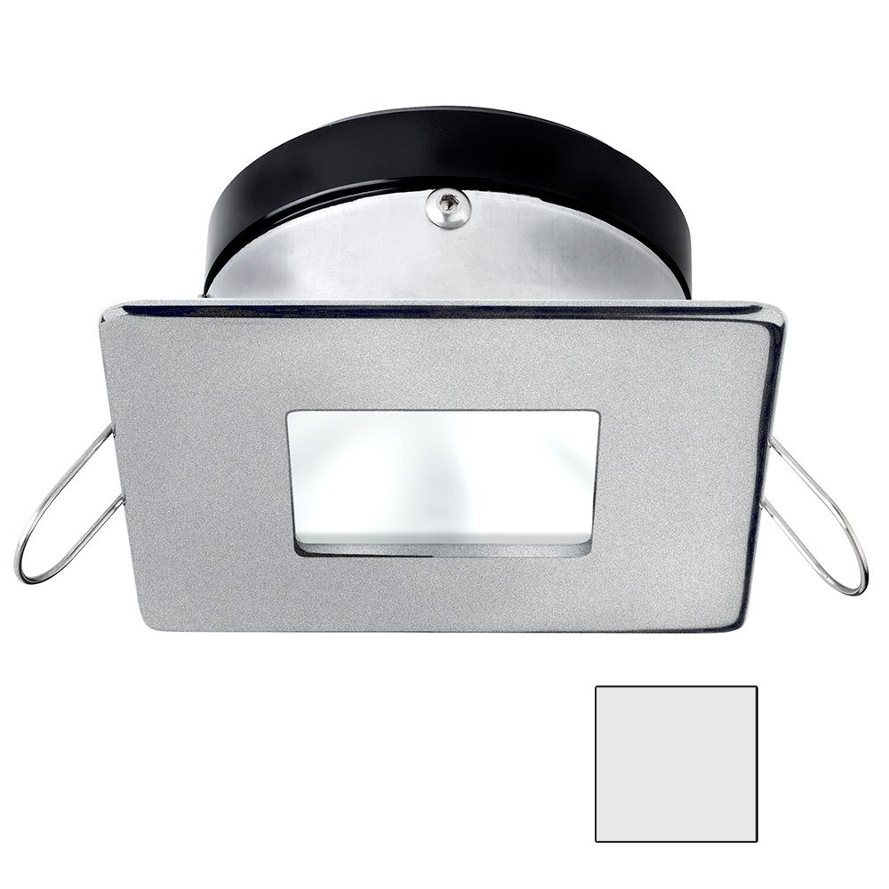 Image 1: i2Systems Apeiron A1110Z - 4.5W Spring Mount Light - Square/Square - Cool White - Brushed Nickel Finish