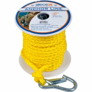 Image 1: Sea-Dog Poly Pro Anchor Line w/Snap - 3/8" x 100' - Yellow