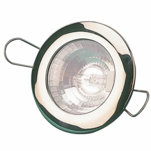 Image 1: Sea-Dog LED Overhead Light 2-7/16" - Brushed Finish - 60 Lumens - Clear Lens - Stamped 304 Stainless Steel