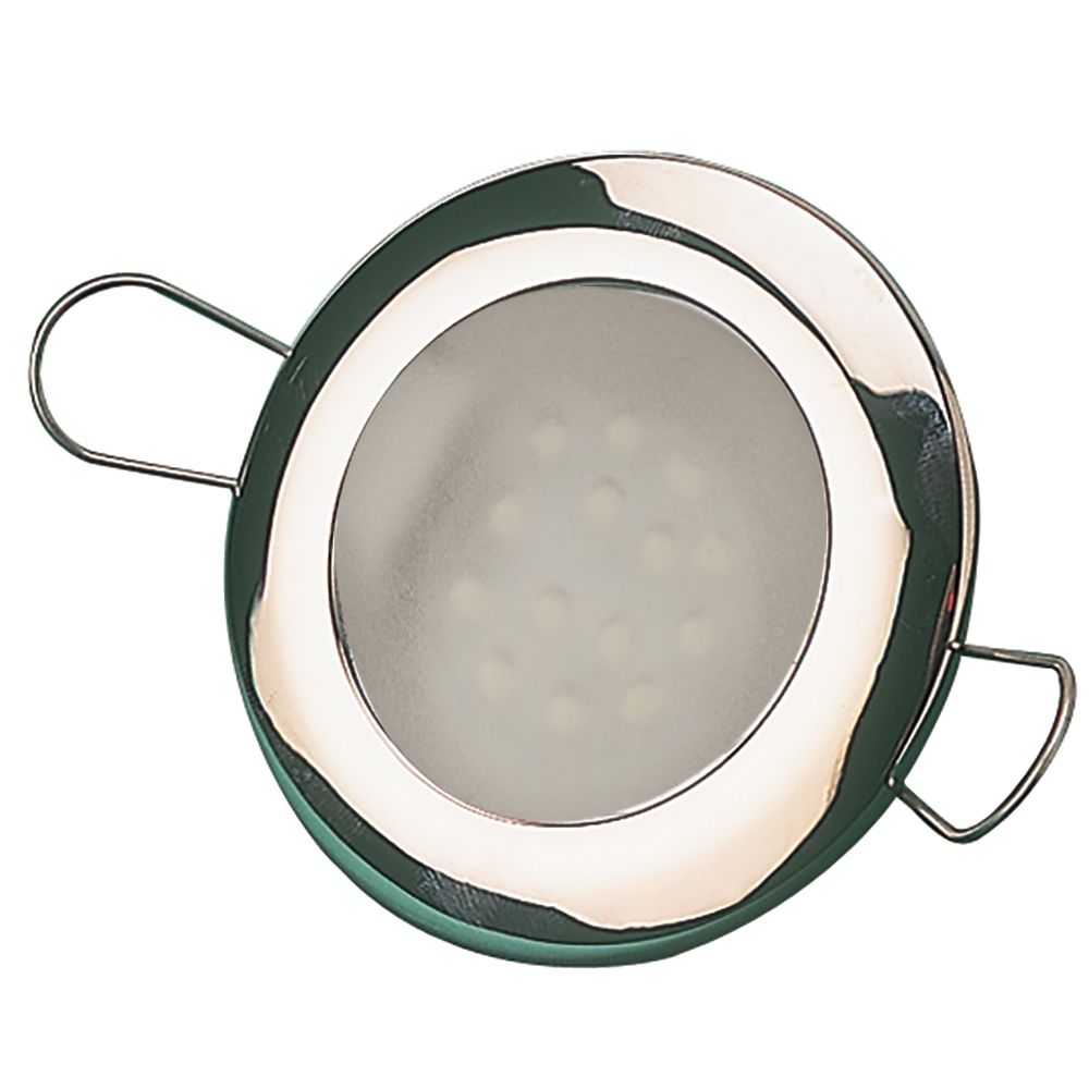 Image 1: Sea-Dog LED Overhead Light 2-7/16" - Brushed Finish - 60 Lumens - Frosted Lens - Stamped 304 Stainless Steel