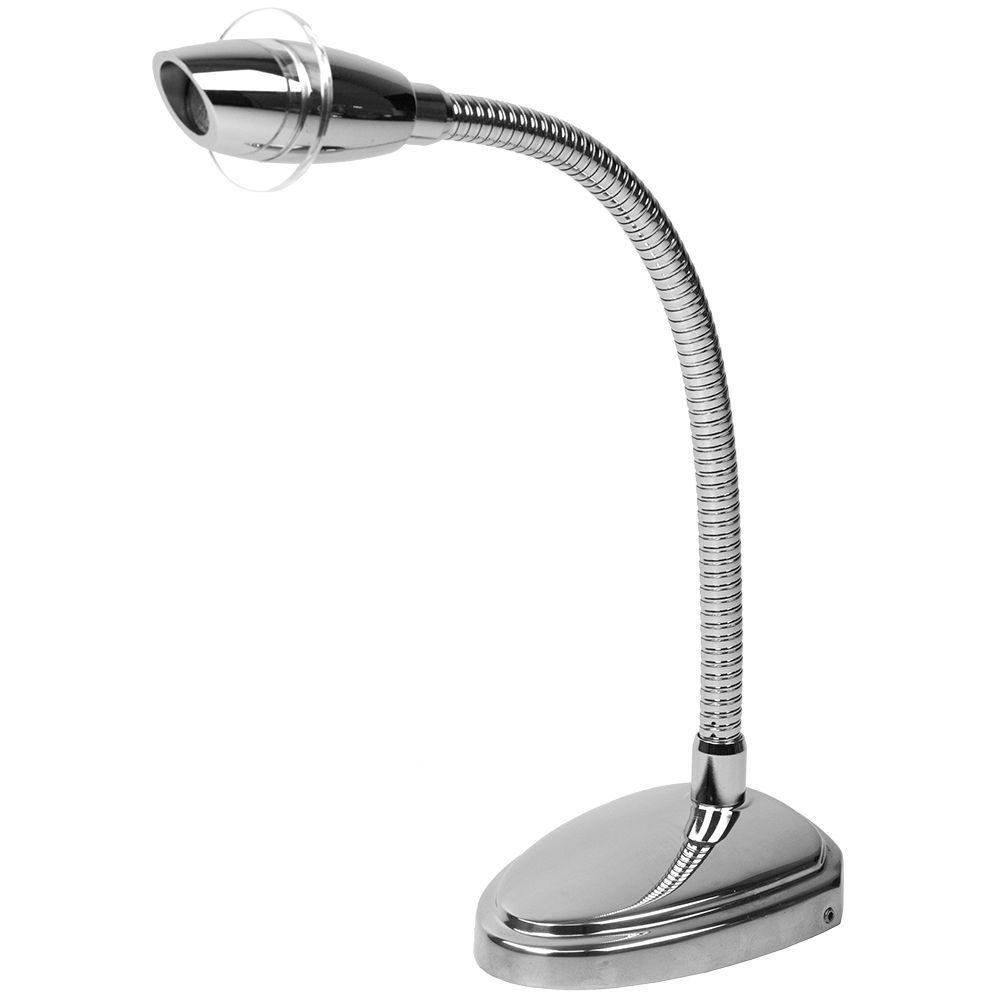Image 1: Sea-Dog Deluxe High Power LED Reading Light Flexible w/Touch Switch - Cast 316 Stainless Steel/Chromed Cast Aluminum