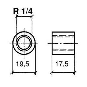 Image 1: Veratron Pyrometer Sensor Threaded Bushing f/Welding to Manifold f/Thermocoupler Element