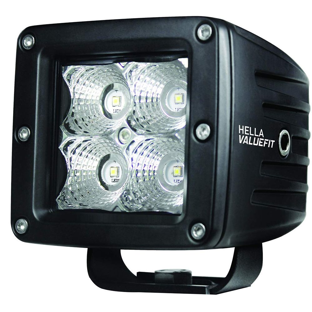 Image 1: Hella Marine Value Fit LED 4 Cube Flood Light - Black