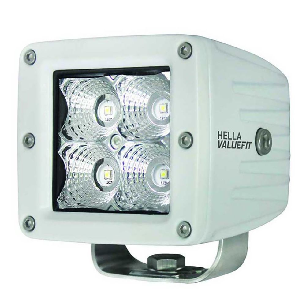 Image 1: Hella Marine Value Fit LED 4 Cube Flood Light - White