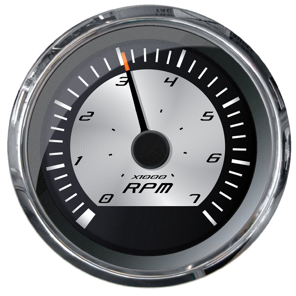 Image 1: Faria Platinum 4" Tachometer - 7000 RPM (Gas - Inboard, Outboard & I/O)