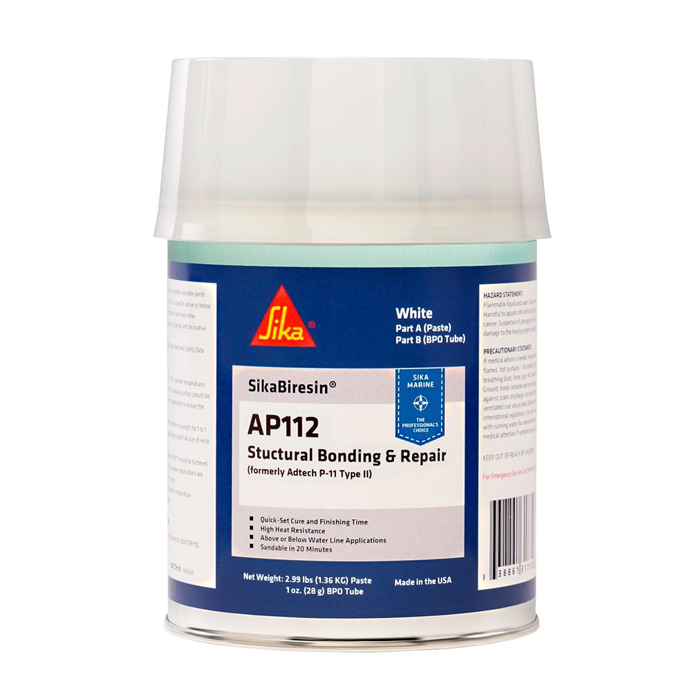 Image 1: Sika SikaBiresin® AP112 + BPO Cream Hardener - White - Quart