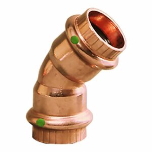 Image 1: Viega ProPress 1" - 45° Copper Elbow - Double Press Connection - Smart Connect Technology