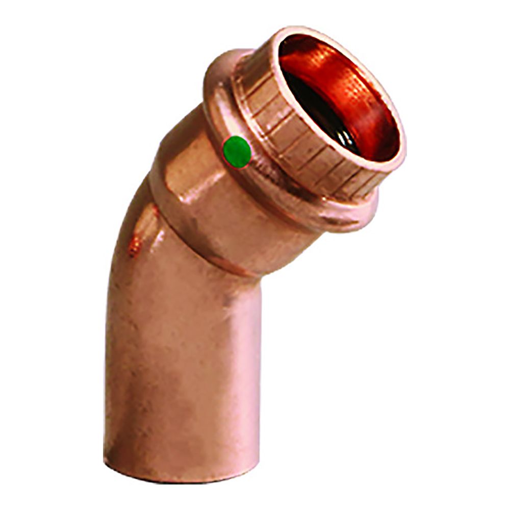 Image 1: Viega ProPress 1/2" - 45° Copper Elbow - Street/Press Connection