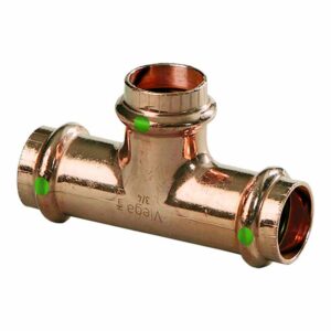 Image 1: Viega ProPress 3/4" Copper Tee - Triple Press Connection - Smart Connect Technology