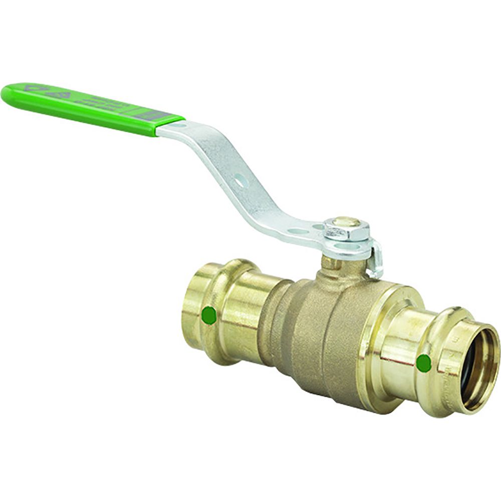 Image 1: Viega ProPress 1/2" Zero Lead Bronze Ball Valve w/Stainless Stem - Double Press Connection - Smart Connect Technology