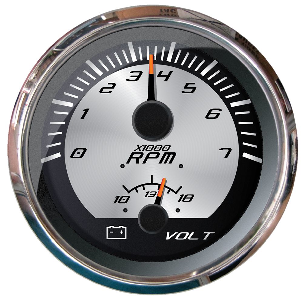 Image 1: Faria Platinum 4" Multi-Function - Tachometer & Voltmeter