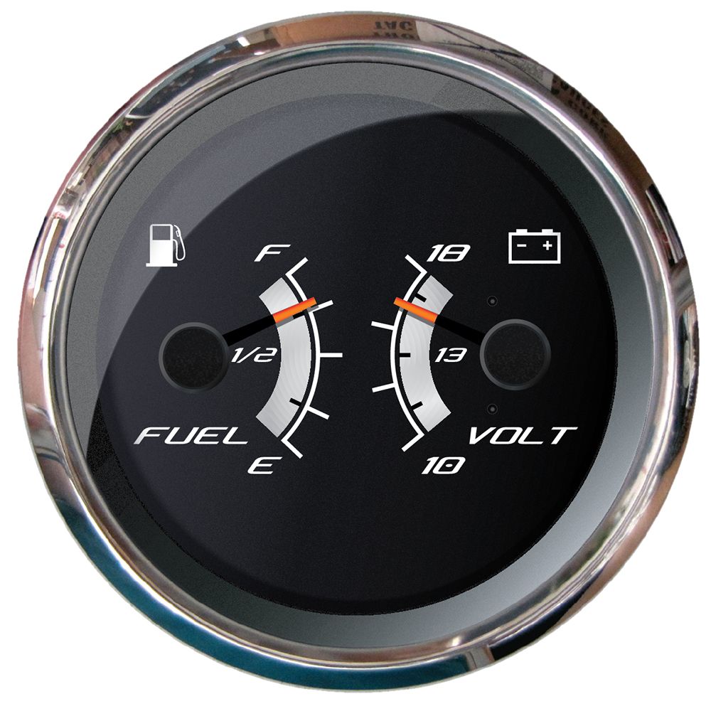 Image 1: Faria Platinum 4" Multi-Function - Fuel Level & Voltmeter