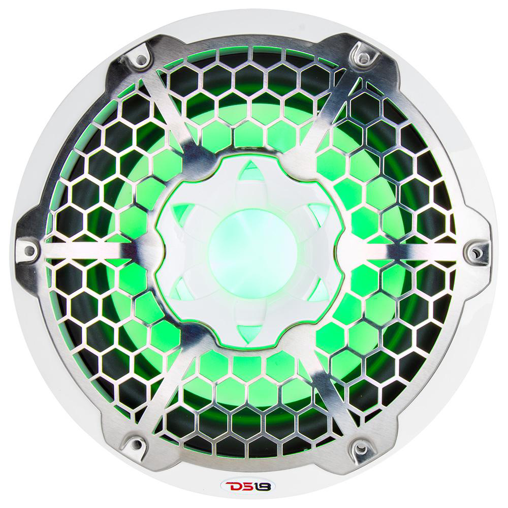 Image 3: DS18 HYDRO 10" Subwoofer w/RGB Lights - 600W - White