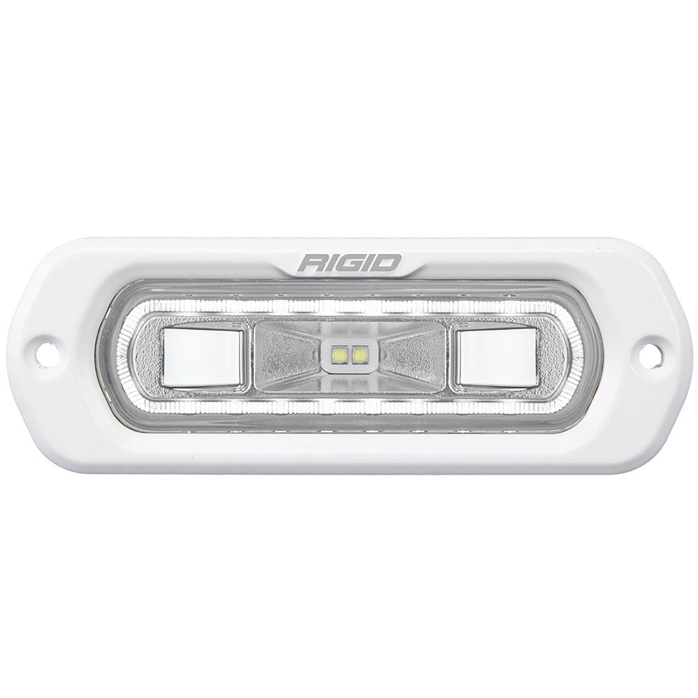 Image 1: RIGID Industries SR-L Series Marine Spreader Light - White Flush Mount - White Light w/White Halo