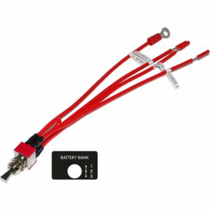 Image 1: Blue Sea 4141 Switch Meter Toggle SPTT On-On-On