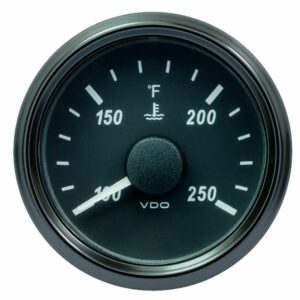 Image 1: VDO SingleViu 52mm (2-1/16") Water Temp. Gauge - 250° F - 291-22 OHM