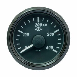 Image 1: VDO SingleViu 52mm (2-1/16") Oil Pressure Gauge - 400 PSI - 0-180 Ohm