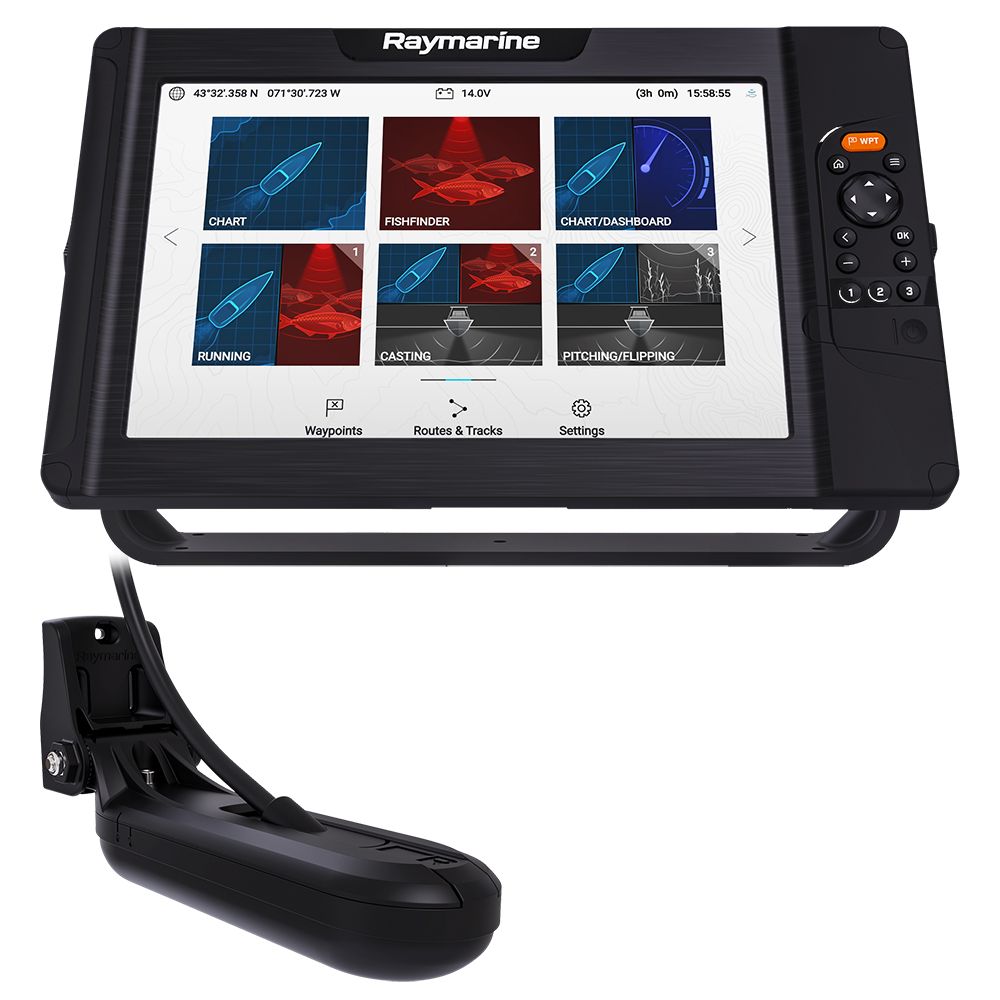 Image 1: Raymarine Element 12 HV Combo w/HV-100 Transom Mount Transducer & Lighthouse North America Chart