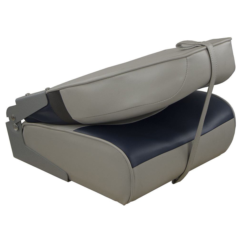 Image 2: Springfield Premium Wave Folding Seat - Grey/Blue w/Meteor Stripe