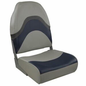 Image 1: Springfield Premium Wave Folding Seat - Grey/Blue w/Meteor Stripe