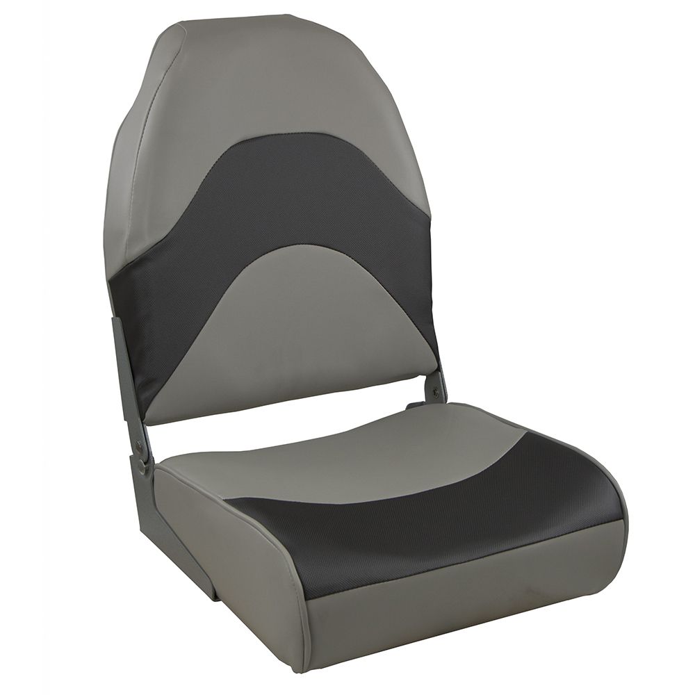 Image 1: Springfield Premium Wave Folding Seat - Grey w/Meteor Stripe