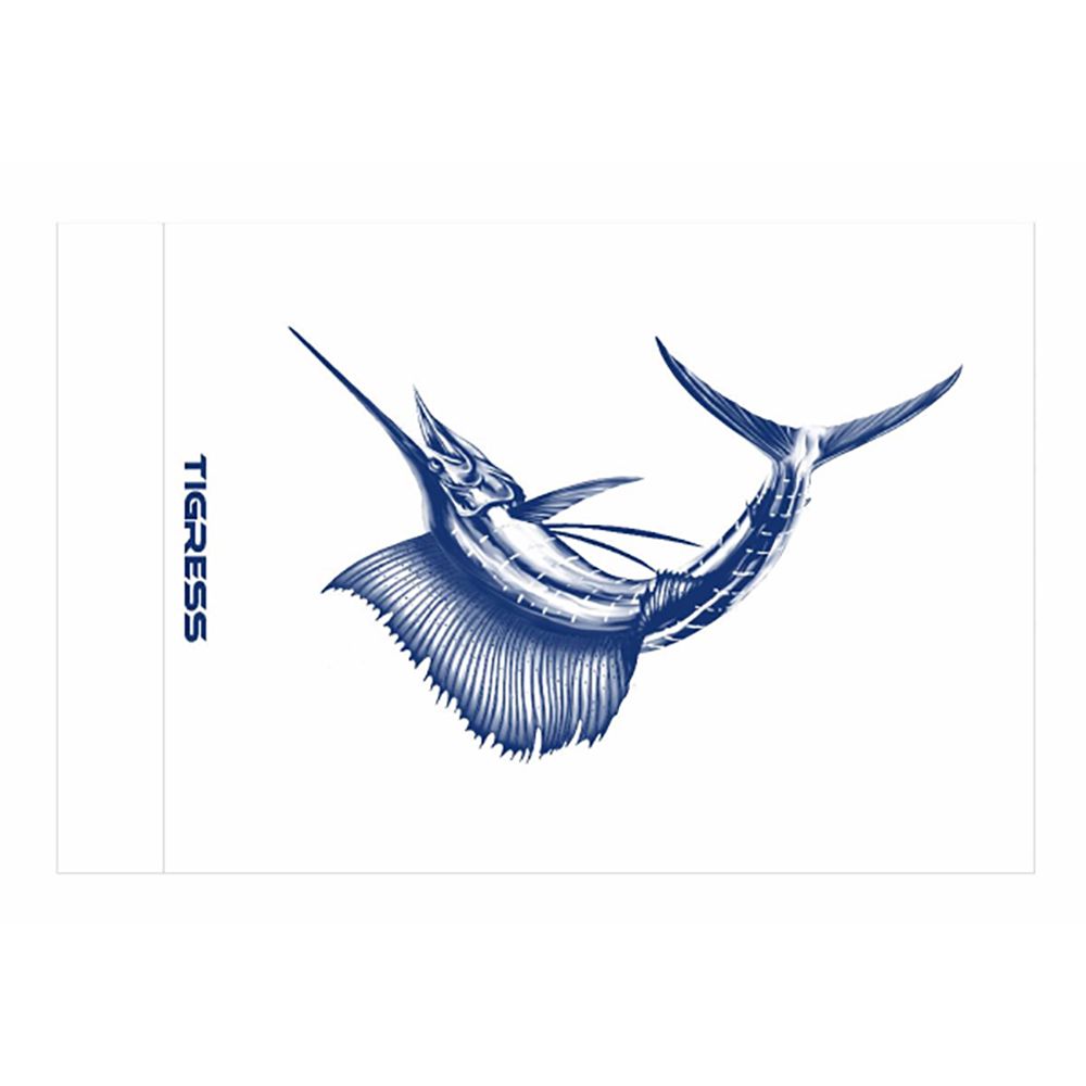 Image 1: Tigress Sailfish Release Flag - 12" x 18"