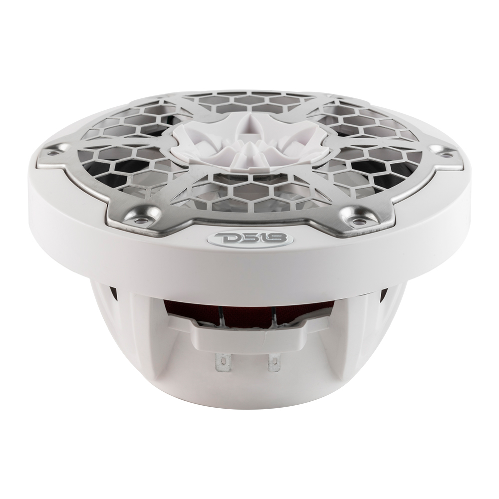 Image 2: DS18 New Edition HYDRO 6.5" 2-Way Marine Speakers w/RGB LED Lighting 300W - White