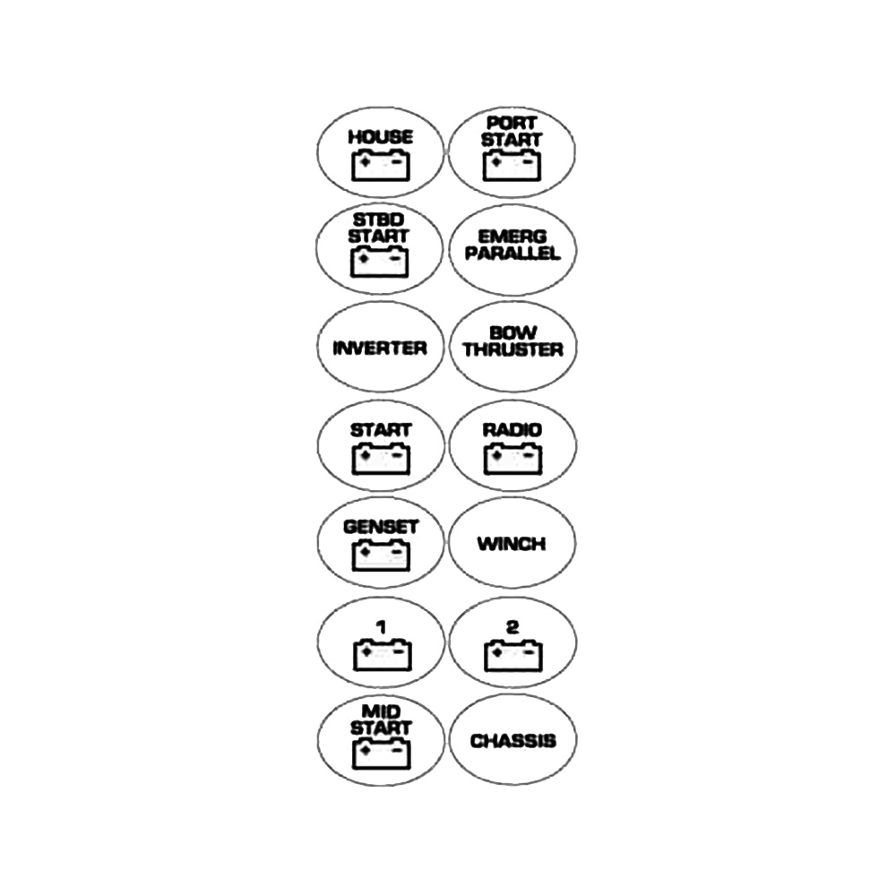 Image 1: BEP Battery Switch Label Sheet