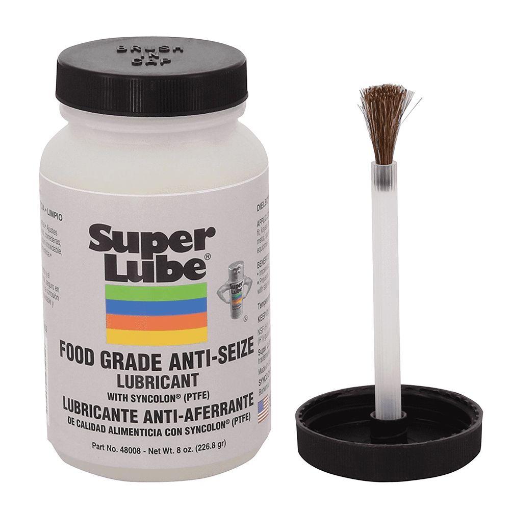 Image 1: Super Lube Food Grade Anti-Seize w/Syncolon® - 8oz Brush Bottle