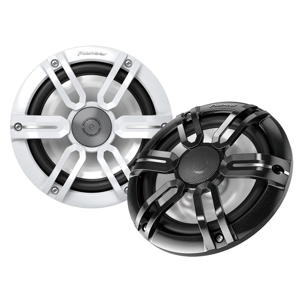 Image 1: Pioneer 7.7" ME-Series Speakers - Black & White Sport Grille Covers - 250W