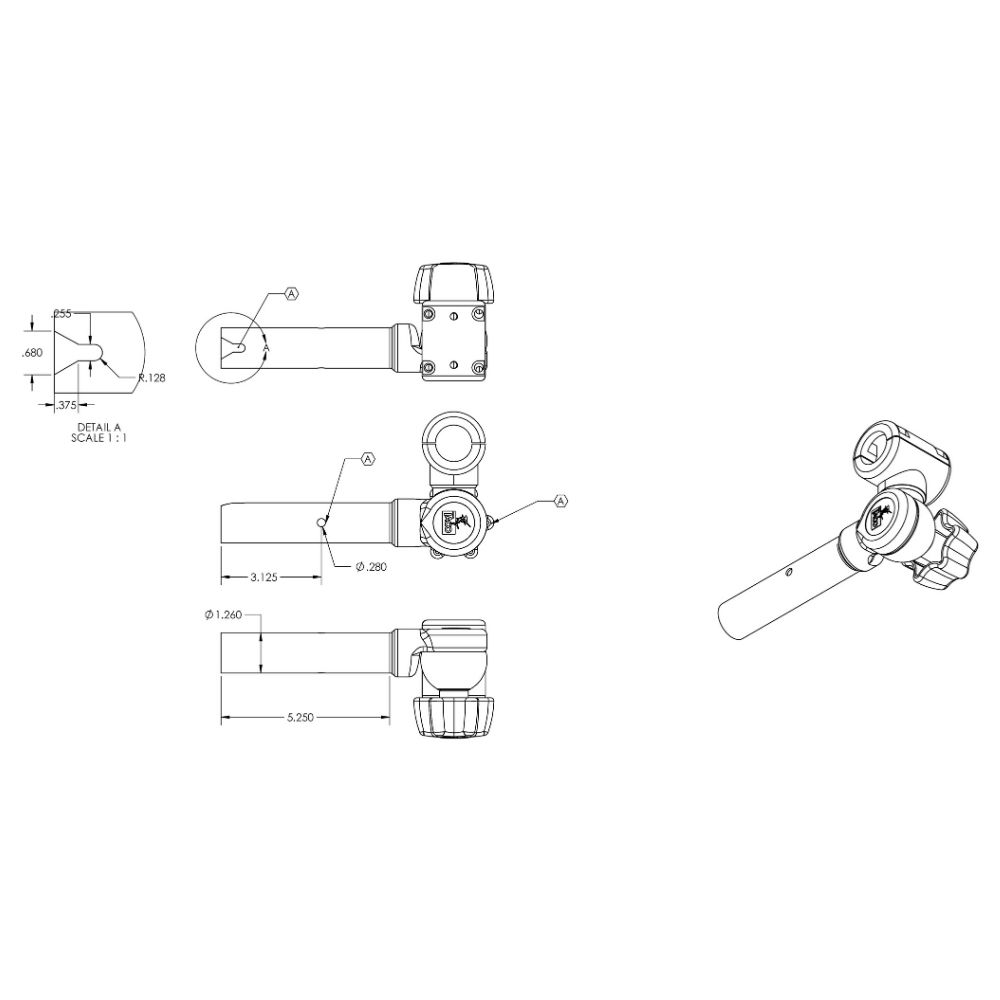 Image 2: TACO ShadeFin Adjustable Clamp-On Pipe Mount