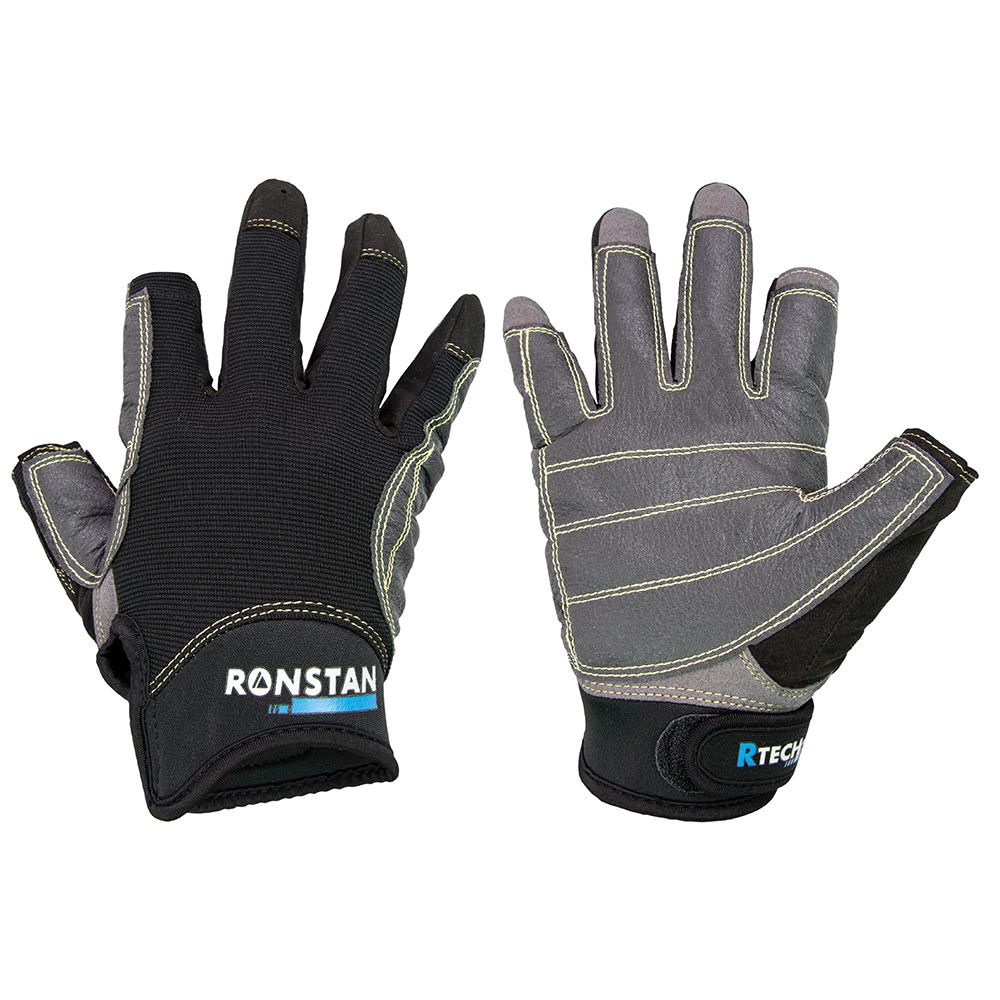 Image 1: Ronstan Sticky Race Gloves - 3-Finger - Black - XXS