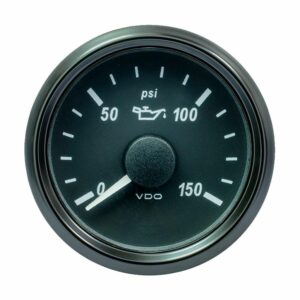 Image 1: VDO SingleViu 52mm (2-1/16") Oil Pressure Gauge - 150 PSI - 0-180 Ohm