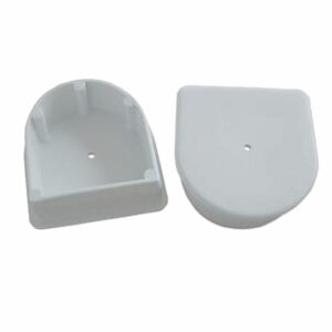 Image 1: Dock Edge Large End Plug - White *2-Pack